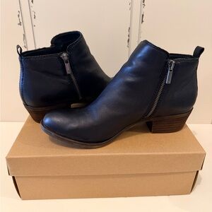 Lucky Brand size 9W Women’s Black Leather booties